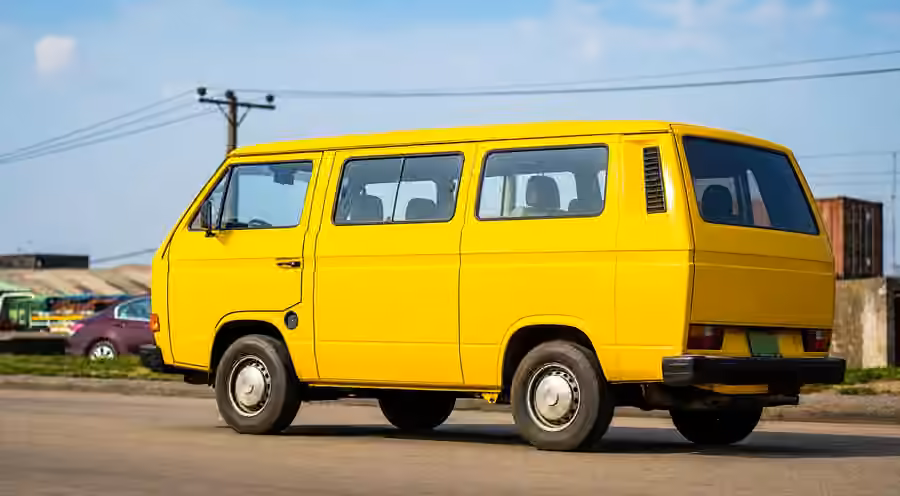 Yellow challenge vehicle